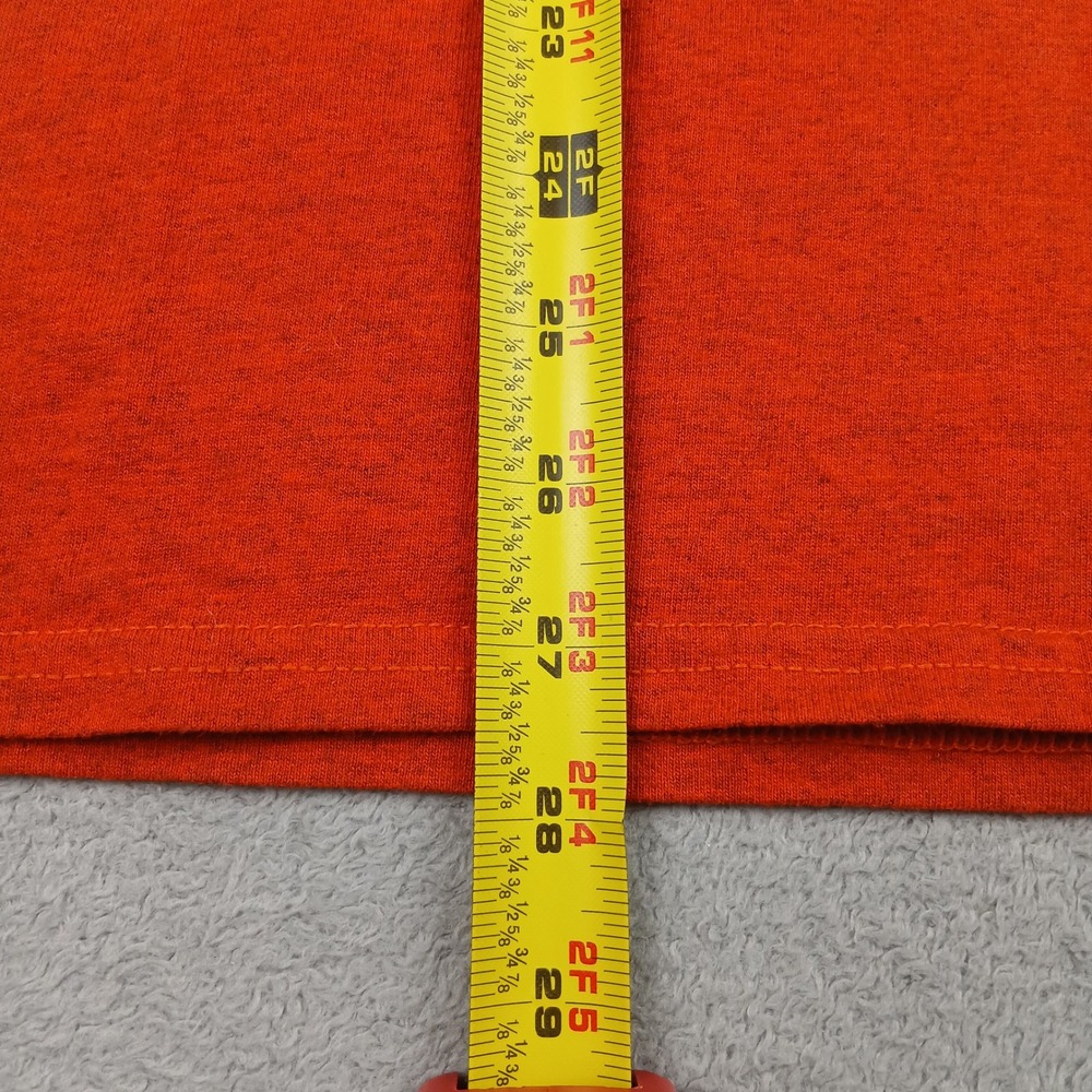 Harley Davidson Shirt Mens Medium Orange Graphic Central Maine Bangor Oil Tee - Picture 8 of 13